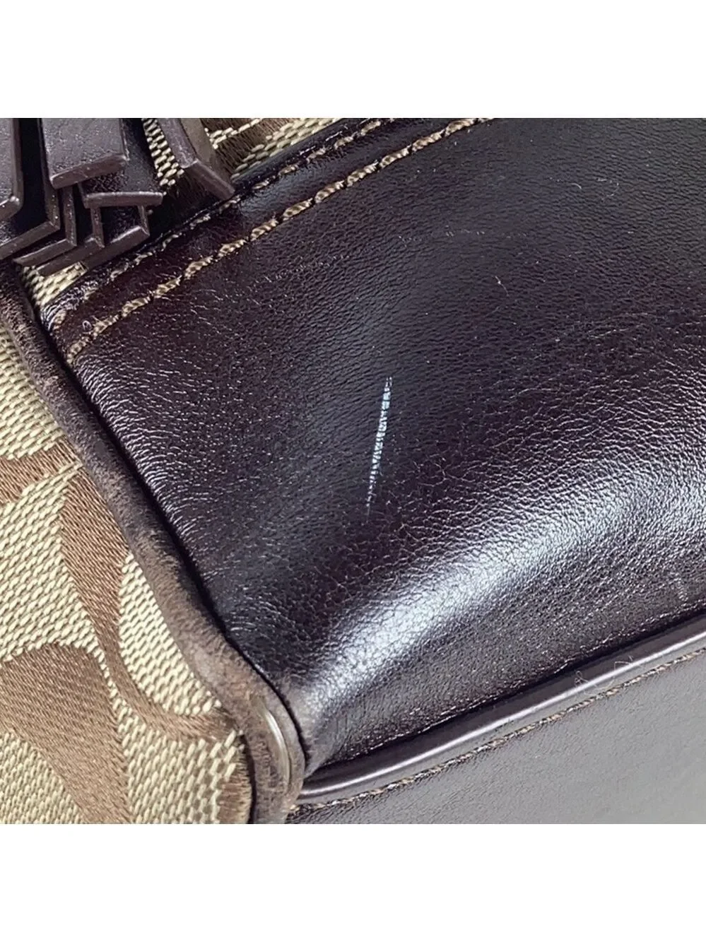 Coach‎ Brown and Black Signature Tote Bag Vintage